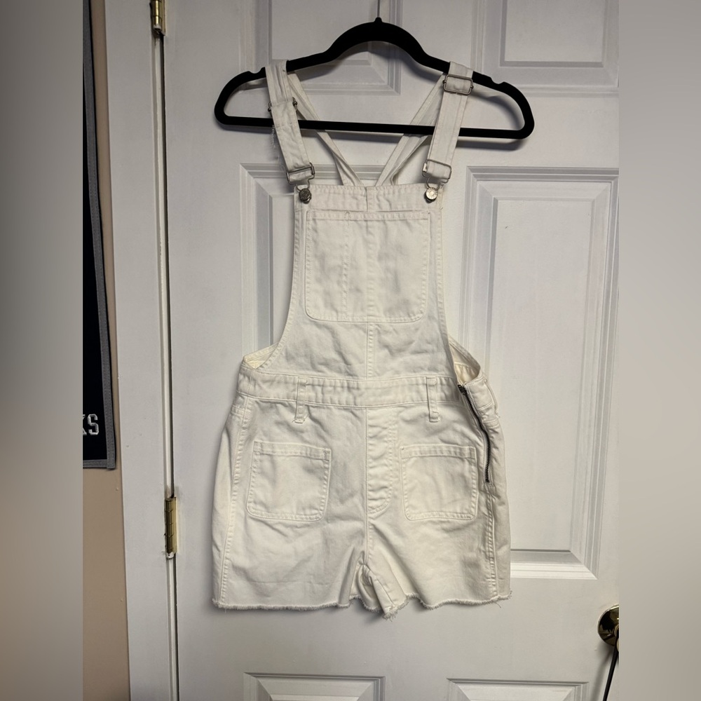Madewell denim white overalls. Size extra small. Lightly worn.